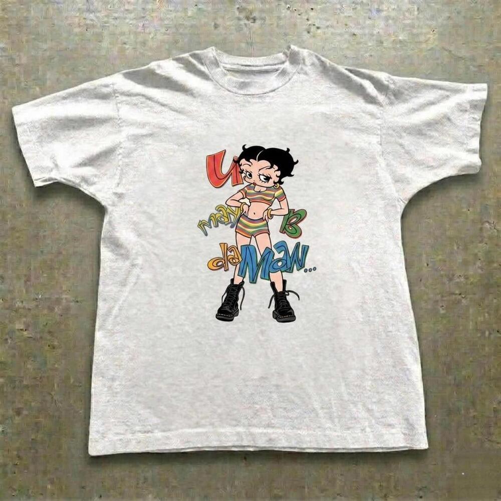 Betty Boop White Cotton T Shirt